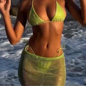 Neon green 3pc bikini set OH POLLY brand